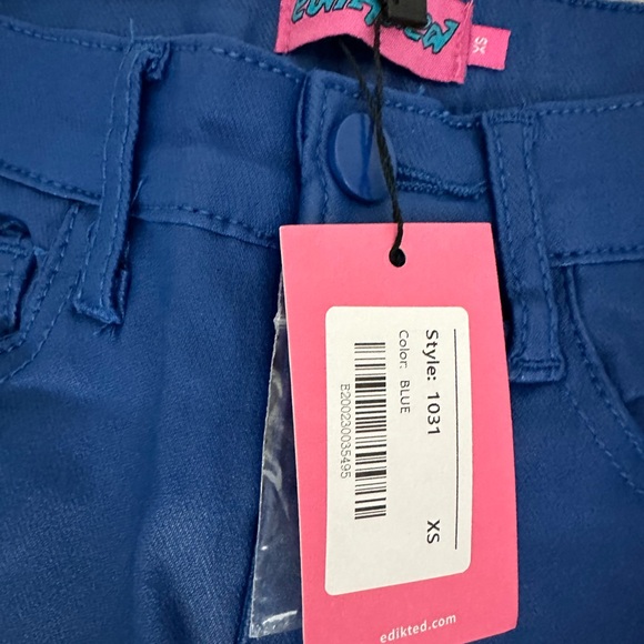 NWT xs faux leather flare royal blue size XS - Picture 2 of 2